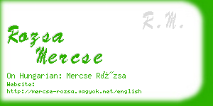 rozsa mercse business card